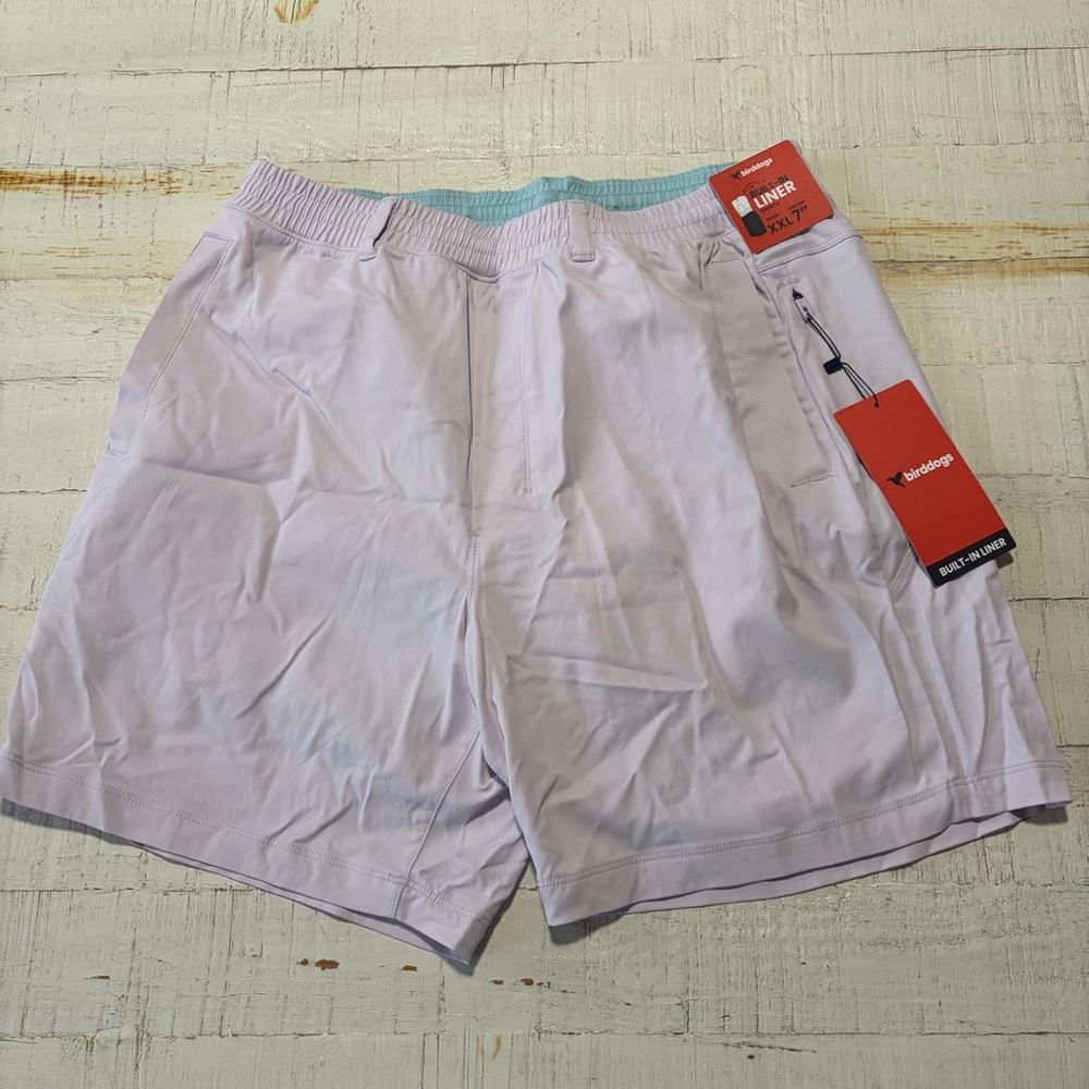 Men's Lightweight Stretch Shorts in Light Lavender - Picture 3 of 16